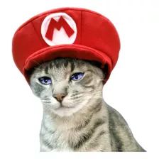 Chapéu/boina/boné Mario Bros P/gato Adulto Cão Pequeno Porte