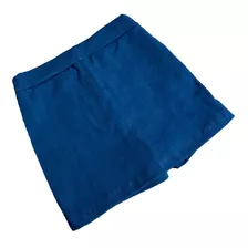 Short Pollera Colegial Azul Para Nena Talle 4 Al 12