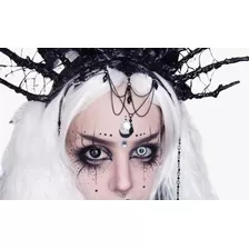 Lentes De Contacto Pupilente Halloween Cosplay White Manson 