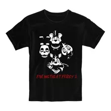 Remera Niño Five Nights At Freddy´s Blancas