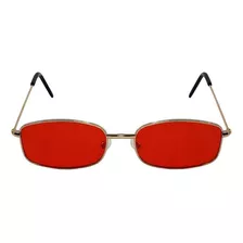 Culos De Sol Vintage Retrô Retangular Masculino Feminino Cor Vermelho