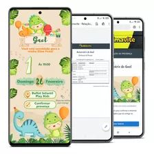 Convite Interativo - Dino Baby - Sistema Confirmação