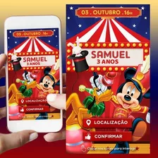 Convite Digital Interativo Circo Do Mickey