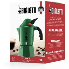 Cafetera Italiana Bialetti Alpina Verde / 3 Tazas / Nueva