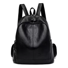 Mochila De Piel Para Mujer Preppy Vintage Bagpack Sac A