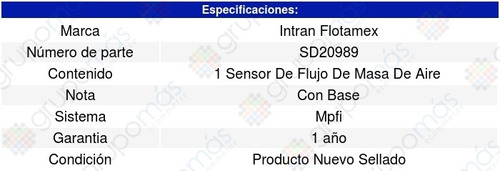 Sensor Masa Maf Mercury Mystique 2.0l L4 95-99 Intran Foto 2