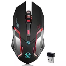 Mouse Inalambrico Vegcoo C8 Silent Click Gaming Luces Led