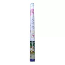 Papel Contac Autoadhesivo Liso Blanco Flores Dibujo 2mts