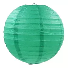 Lámpara Bola De Papel Arroz China 30 Cm Verde