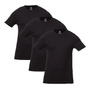 Kit Com 3 Camisetas Masculinas Básicas Slim Cor Preto Hering Preto Lisa P