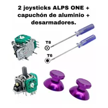 2 Joystick + Tapas Aluminio + H Para Control Xbox One 