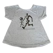 Musculosa Dama Robot Jugando Al Futbol Pelota Deporte M2