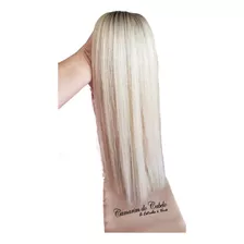 Cabelo Brasileiro Megahair Loiro 50cm 50g Raiz Esfumada