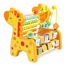 Brinquedo Educativo Àbaco Para Bebe Montessori Madeira 