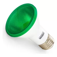 Lâmpada Verde Par 20 Led 6w P/ Jardim Area Externa Blindada