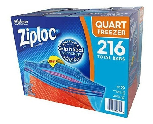 Bolsas Plásticas Freezer 18 X 19 Cm Ziploc