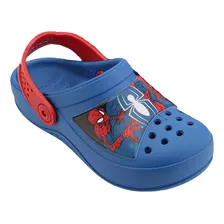 Sandalia Babuche Infantil Masculina Homem Aranha Leve Macia 