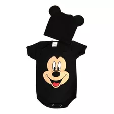 Body Temático Mesversário Bebê - Mickey Com Touca