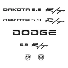Kit Adesivo Emblema Dodge Dakota 5.9 R/t Dodge Dakota Rt V8 