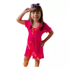 Saída De Praia Infantil Vestido Moda Praia Tendência