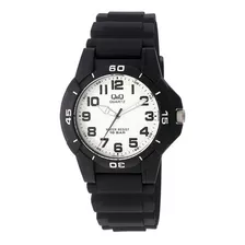 Reloj Q&q Analogo Negro De Hombre Vq84j001y Color Del Fondo Blanco