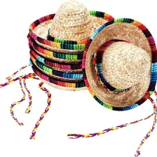 Minisombrero Mexicano De Ala Ancha, 5 Unidades, 15 Cm, Para