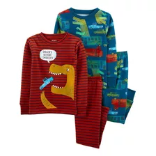 Carters Kit 4 Peças Pijama Algodão Menino 2 A 14