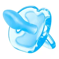 Chupeta Para Bebê Infantil +6 Meses Bpa Free Azul Lolly Liso Período De Idade + 6 Meses