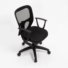 Silla De Escritorio Mobilarg Operational India Ergonómica Negra Con Tapizado De Tela