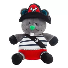 Pelúcia Rato Capitão Feijão Zip Toys Cor Cinza-escuro