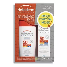 Kit Helioderm Protetor Solar Fps50 200ml + Facial Fps 50 50g