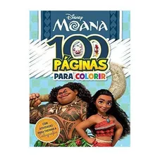 Livro 100 Paginas Para Colorir Disney Moana