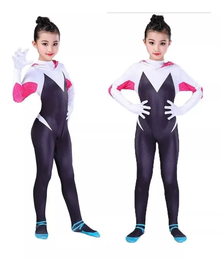 Disfraz De Superhéroe Spider Gwen Para Mujeres Y Niñas