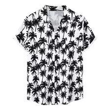 Camiseta Y Man Tops Camisa Tree Flower Camisa De Lapela Hava