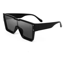 Feisedy Retro Square One Piece Flat Top Gafas De Sol Hombres