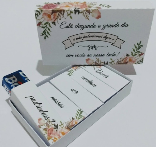 10 Caixa Convite Padrinhos De Casamento