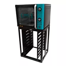 Forno Turbo Smart Preto/turquesa Fcsb4e + Bancada Cfcs Preto