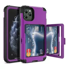 Funda Violeta Con Tarjetero Para iPhone 11 Pro Max