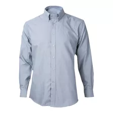 Camisa Oxford Manga Larga Con Bolsillo Suelto