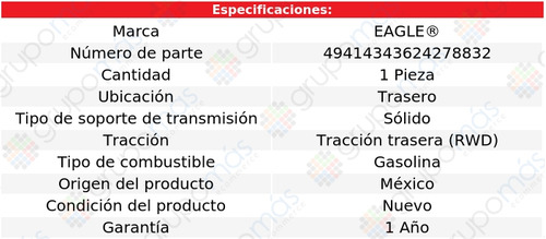 Soporte Trans Tras Eagle Gmc Sierra 2500 Hdc V8 6.0l 07 Foto 4