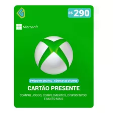 Gift Card Xbox Cartão Presente Microsoft Live R$ 290 Reais