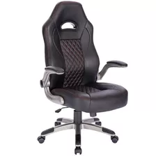 Cadeira De Escritório Presidente Ergonômica Premium Gamer Cor Preto Material Do Estofamento Couro Sintético