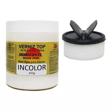 Verniz Top Couro Incolor Creme Sapato Bota 450g + Esponja