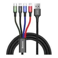 Cable Multi 4 En 1 Micro Usb Tipo C Para Apple Carga Rapida