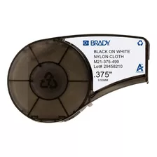 Etiqueta Brady .375 In X 16 Ft M21-375-499 Color Negro En Blanco