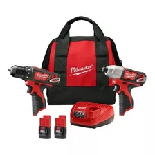 Kit Taladro De Impacto + Atornillador Milwaukee 2494-22 M12