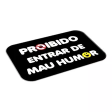 Tapete Emborrachado Para Porta 40x60 2mm - Proibido Entrar 