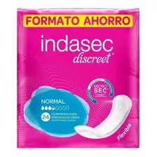 Indasec Discreet Normal Aposito Adultos 6 Pack X 24 Unidades