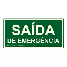 Placa De Sinalização Saída De Emergência