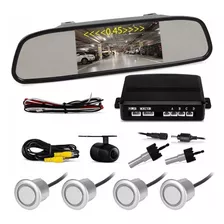 Kit Sensor De Estacionamento Câmera De Ré Espelho Retrovisor